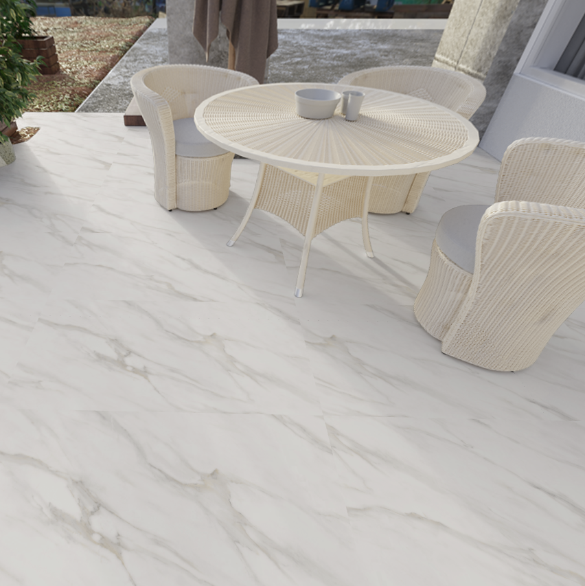 Calcatta Porcelain Tile with Stone Effect, 60x120 cm, 20 mm