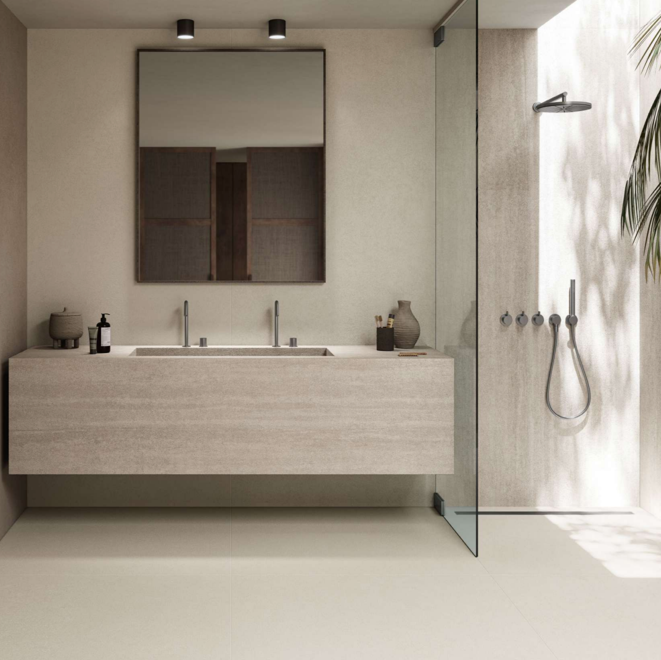 Khroma Rammed Corda Big Slab Porcelain Tile with Stone Effect, Matt, 120x278 cm, 6 mm