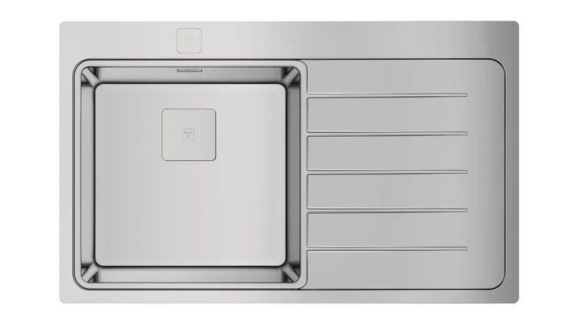 TEKA Zenit RS15 1B 1D 86 Inset Stainless Steel Sink, 400x860 mm
