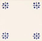 Traditional Hand-Painted Blue & White Floral Portuguese Azulejos Tile, 14x14 cm- Tile King