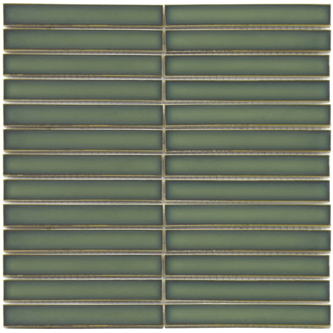 The Sevilla Mosaic Tiles, Original KitKat design in a forest green glossy, with a size of 20x145mm.