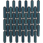 The Sevilla Mosaic Tiles, Oval design in Azure Blue, with a size of 23x98mm.