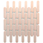 The Sevilla Mosaic Tiles, Oval design in Pink, with a size of 23x98mm.